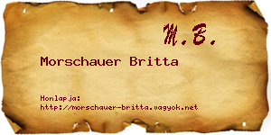 Morschauer Britta névjegykártya